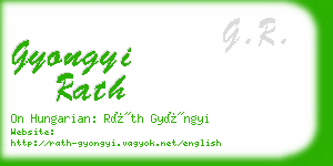 gyongyi rath business card